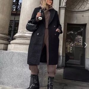 NWT Express Sherpa Wool Double Breasted Jacket